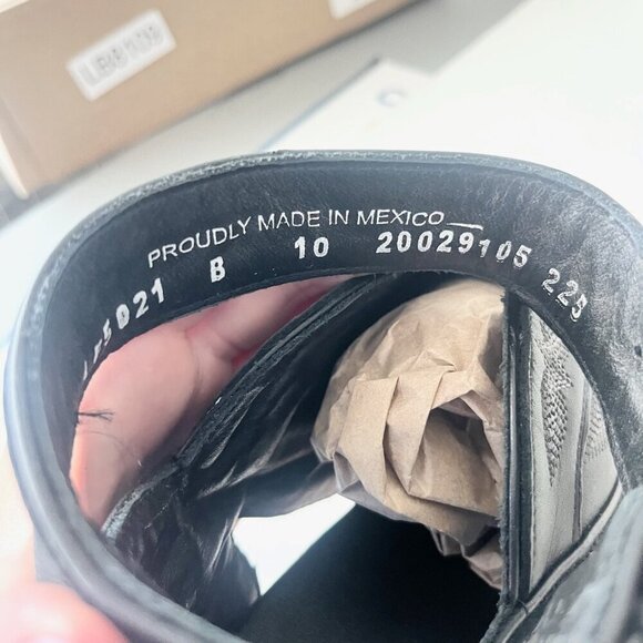 Lane Boots LEXINGTON Womens Black Wedges 10 Western Sandals Cowgirl Wooden Heel - Picture 9 of 11